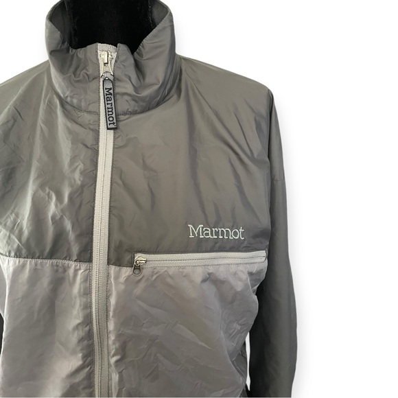 Marmot Driclime men’s windbreaker full zip lightweight jacket size M gray - Picture 3 of 9